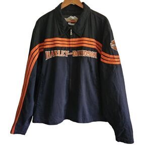 Harley Davidson Men's Full Zip Cotton Jacket Size 2XL